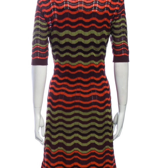 Missoni Signature Multi Colored Print Dress Size 10 - Picture 2 of 6